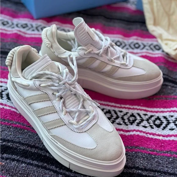 IVY PARK White and Cream Platform Sneakers - Picture 2 of 5